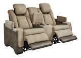 Next-Gen Durapella - Power Reclining Loveseat Beige by Signature Design by Ashley® | Bel Furniture
