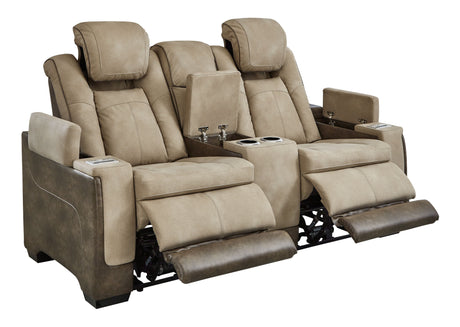 Next-Gen Durapella - Power Reclining Loveseat Beige by Signature Design by Ashley® | Bel Furniture