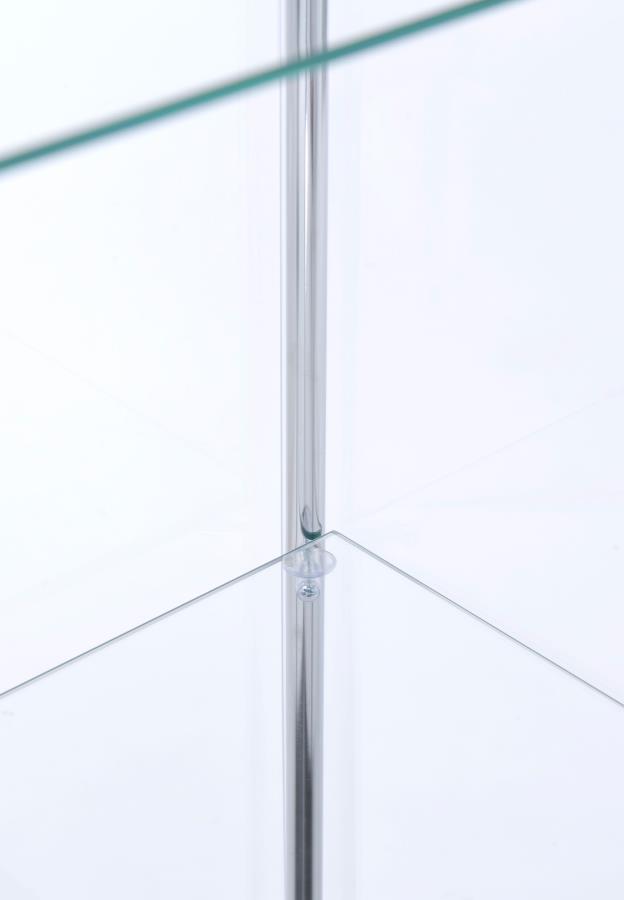 Bellatrix - 4-Shelf Clear Glass Curio Cabinet by CoasterEveryday | Bel Furniture