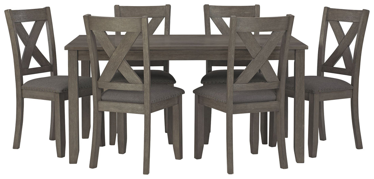 Caitbrook - Gray - RECT DRM Table Set (Set of 7) by Signature Design by Ashley® | Bel Furniture