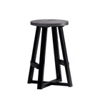 Rustic Distressed Round Dining Stool