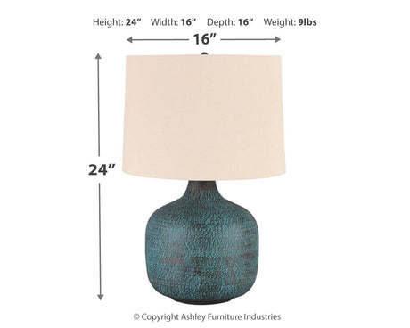 Malthace - Patina - Metal Table Lamp by Signature Design by Ashley® | Bel Furniture