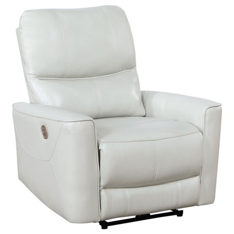 Greenfield - Upholstered Power Recliner Chair Pearl Silver by Coaster Fine Furniture | Bel Furniture
