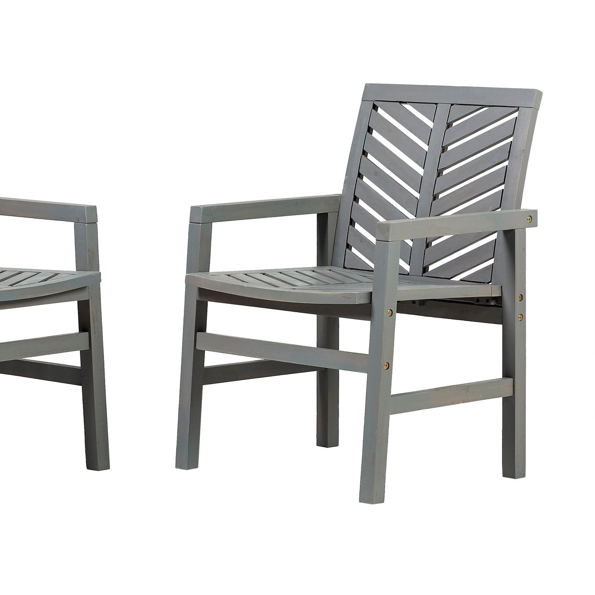 Modern 2 Piece Chevron Patio Chairs by Walker Edison | Bel Furniture