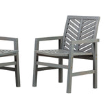 Modern 2 Piece Chevron Patio Chairs by Walker Edison | Bel Furniture