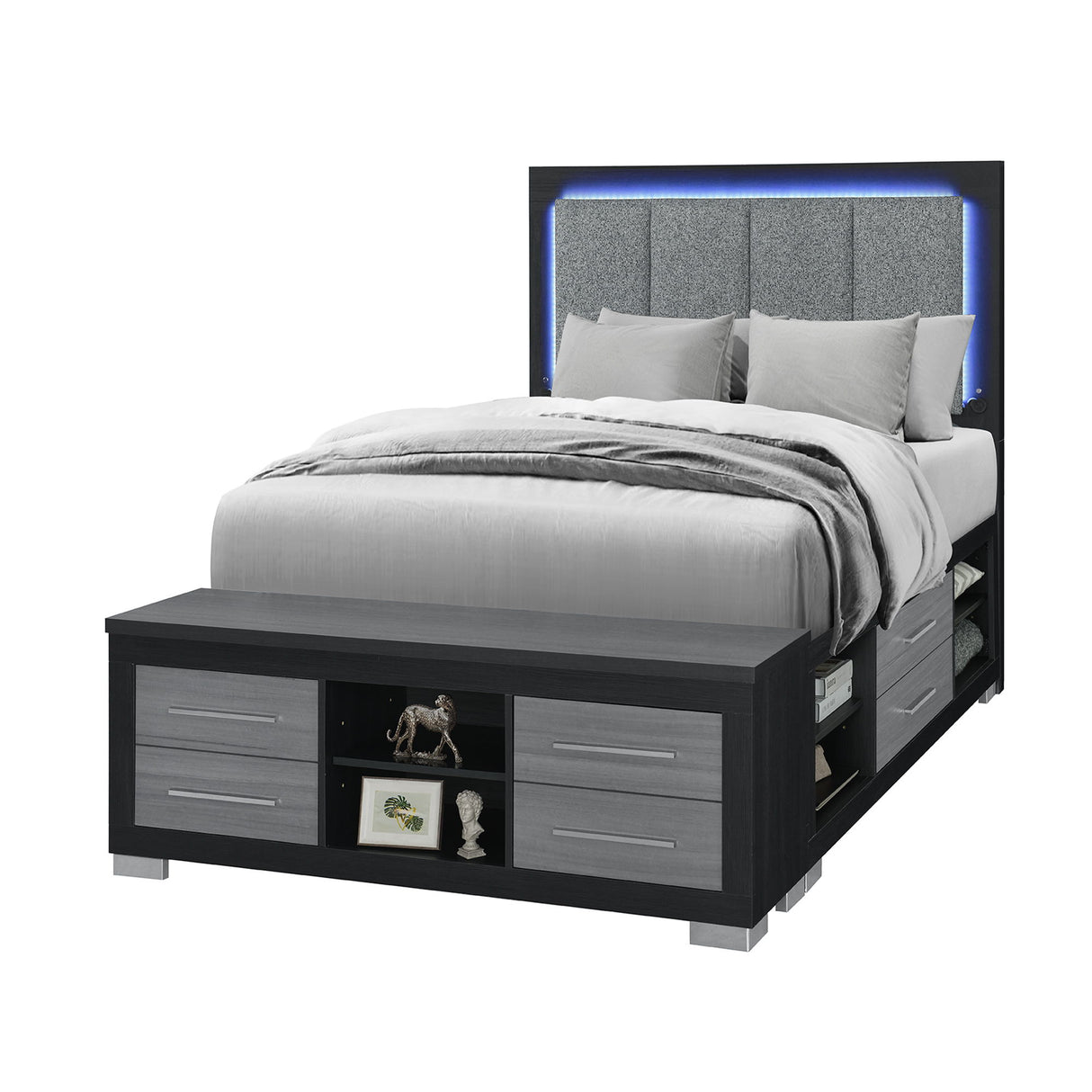 Emilia - Bed With Storage And LED Lighting
