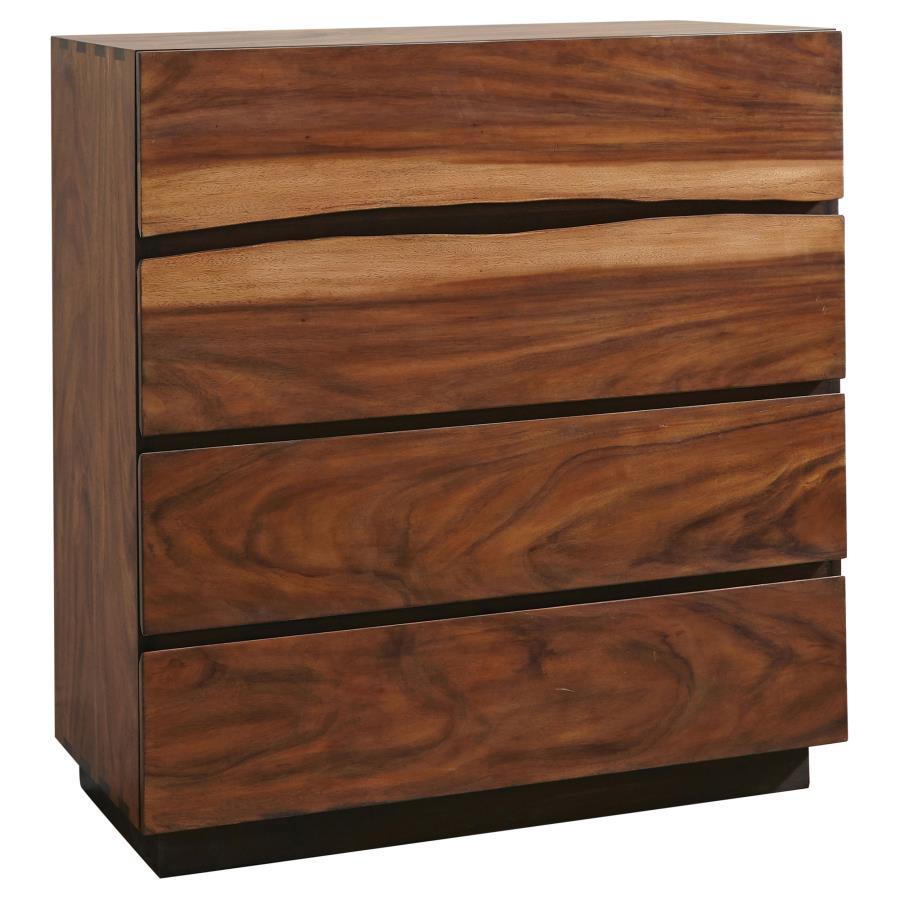 Winslow - 4-Drawer Chest - Smokey Walnut And Coffee Bean