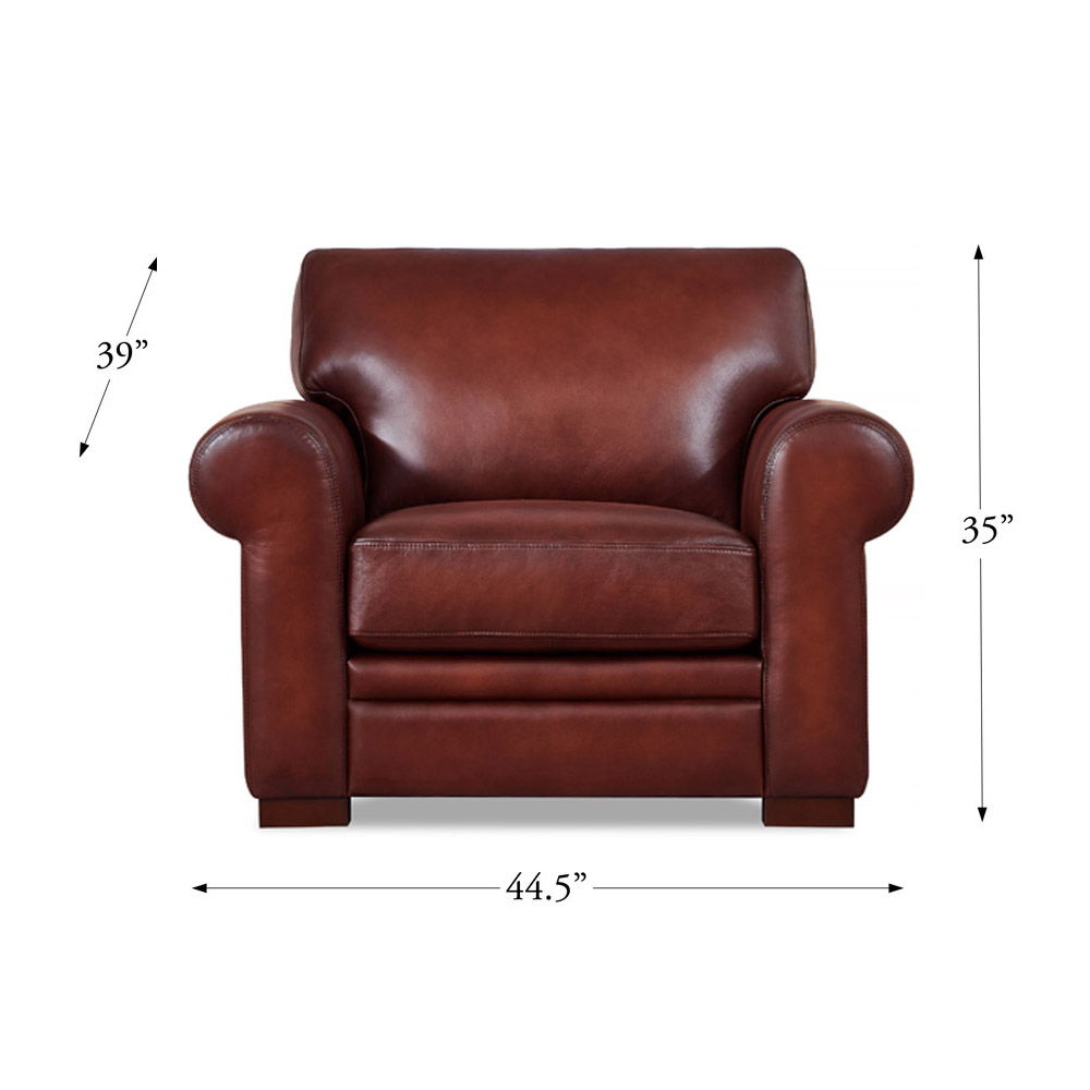 Brookfield - Waxy Pull Up Leather Chair - Mocha