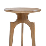 Carmel - Round Side Table - Antique Brown