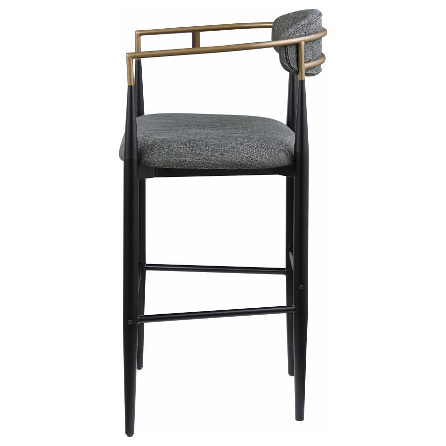 Tina - Metal Pub Height Bar Stool With Upholstered Back And Seat (Set of 2) by Coaster Fine Furniture | Bel Furniture