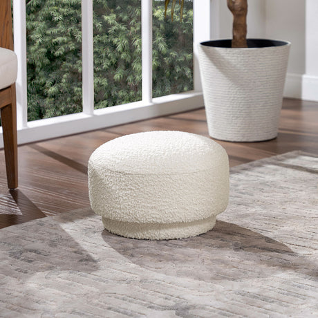 Fuji - Mushroom Footstool Ottoman by Jennifer Taylor Home | Bel Furniture