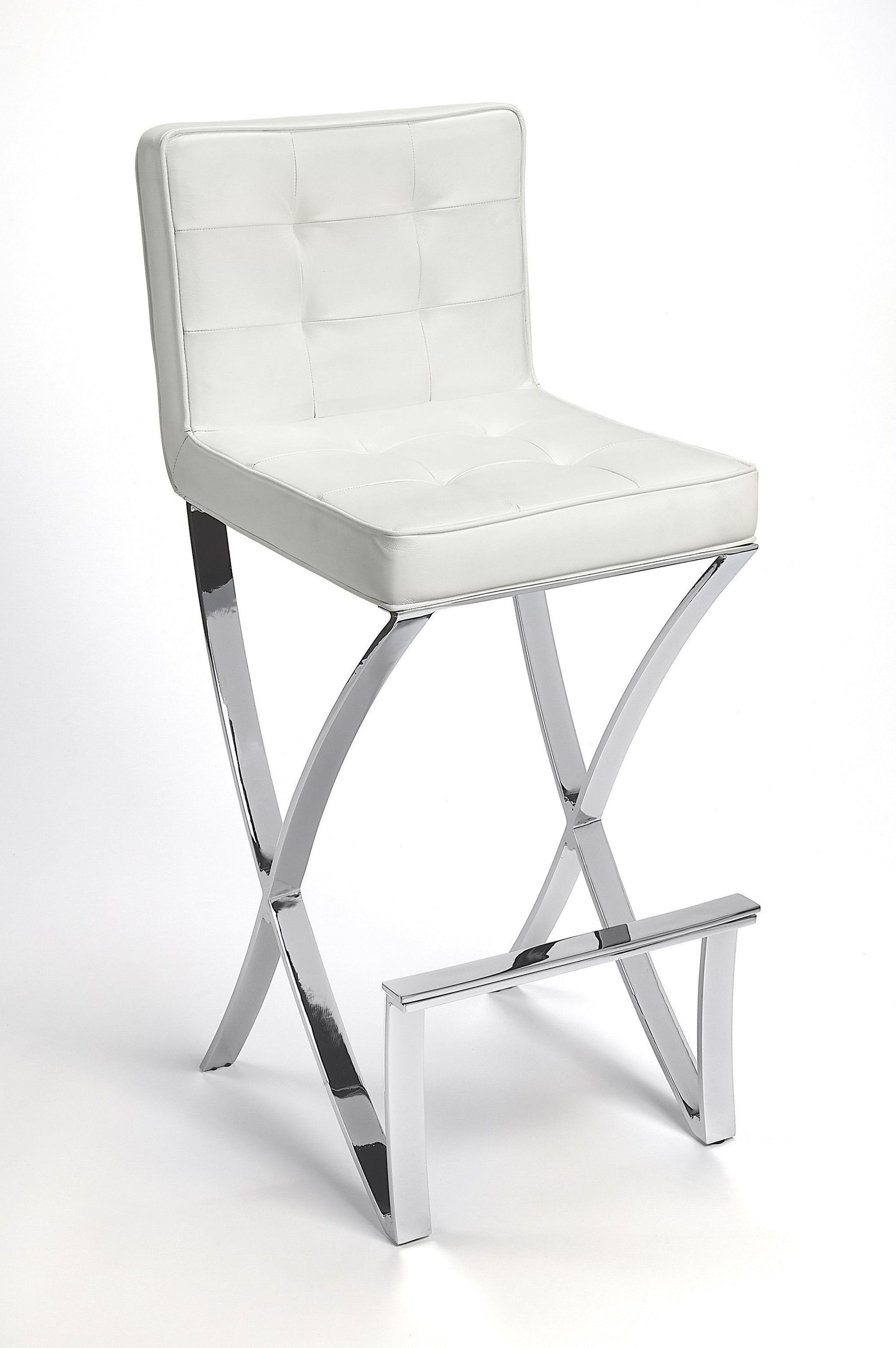 Iron Bar Chair - Off - White / Silver