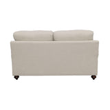 Glenn - Upholstered English Arm Loveseat - Light Gray And Blue by CoasterElevations | Bel Furniture