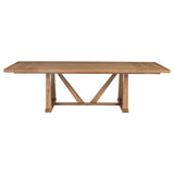 Middleton - 106" Extension Leaf Dining Table - Natural Brown by Coaster Fine Furniture | Bel Furniture