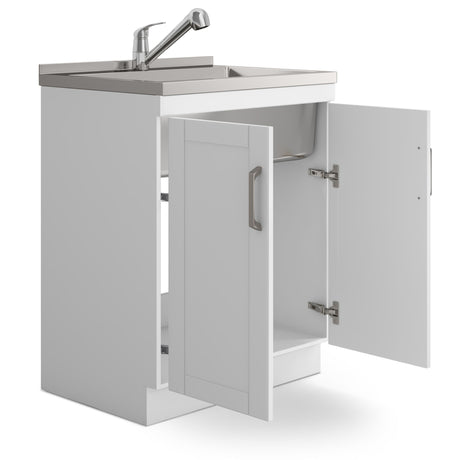 Kyle - Laundry Cabinet & Faucet And Stainless Steel Sink - view 12