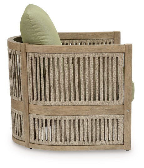 Serena Shores - Lounge Chair With Cushion (Set of 2) - Beige / Green - view 6