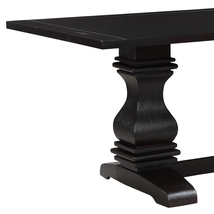 Parkins - Rectangular Dining Table - Rustic Espresso by CoasterEssence | Bel Furniture