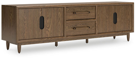 Roanhowe - Brown - Extra Large TV Stand by Signature Design by Ashley® | Bel Furniture