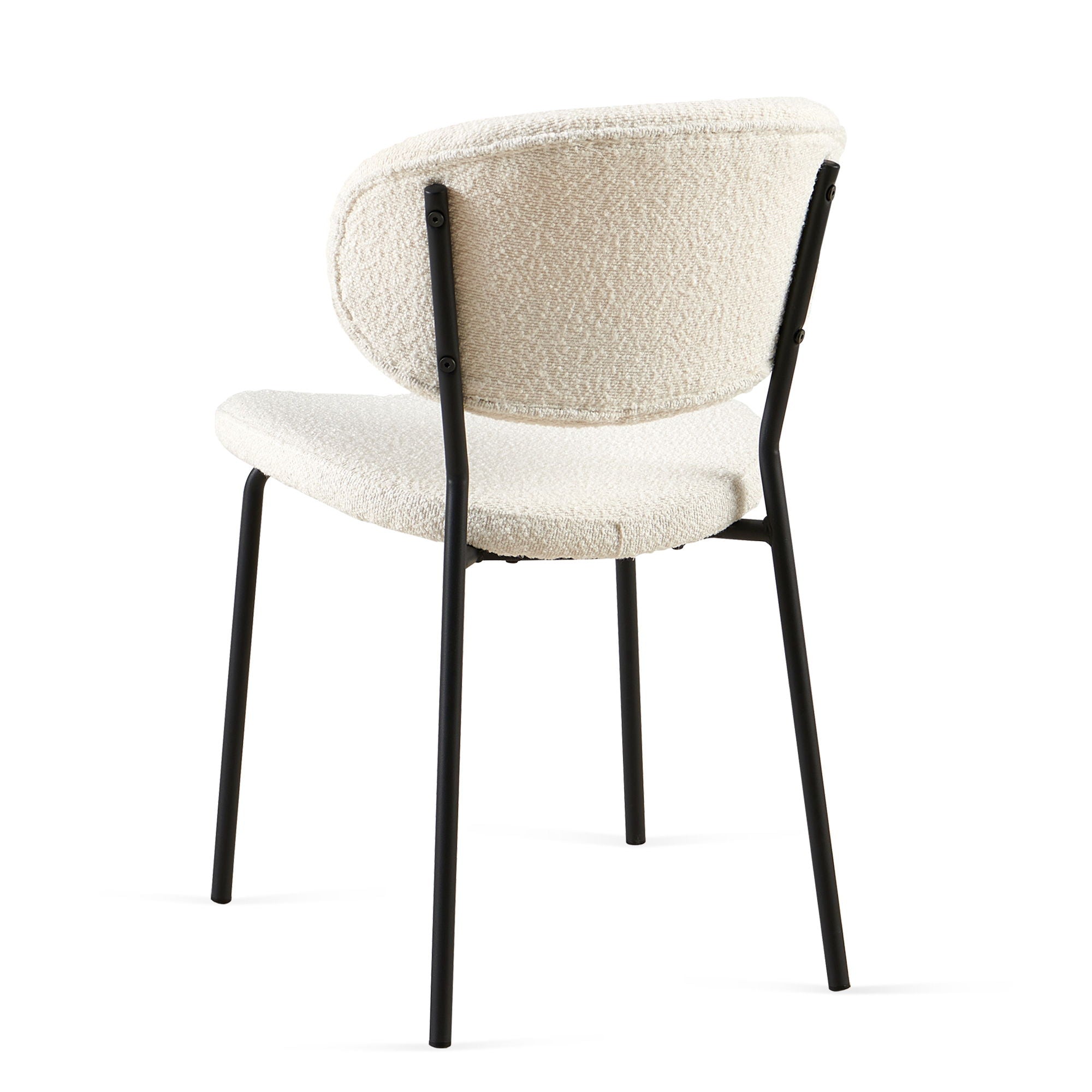 Boucle Dining Chairs, Dining Chairs With Metal Legs For Dining Room, Kitchen, Living Room