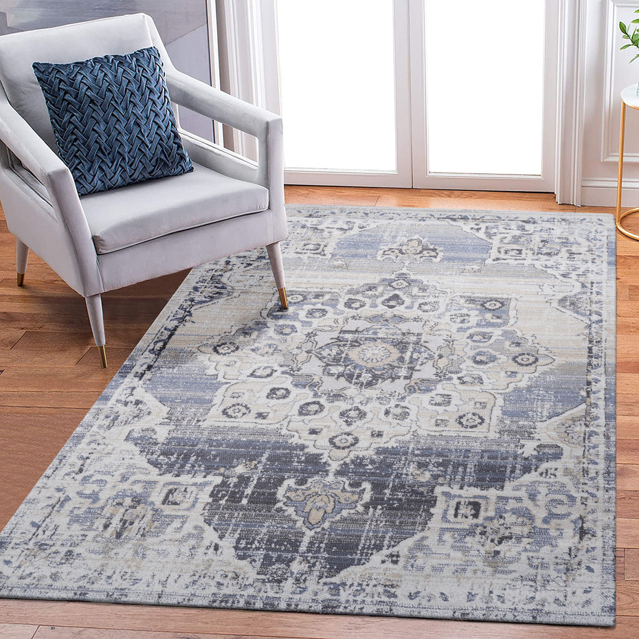 Medallion Non-Shedding Living Room Bedroom Dining Home Office Stylish And Stain Resistant Area Rug