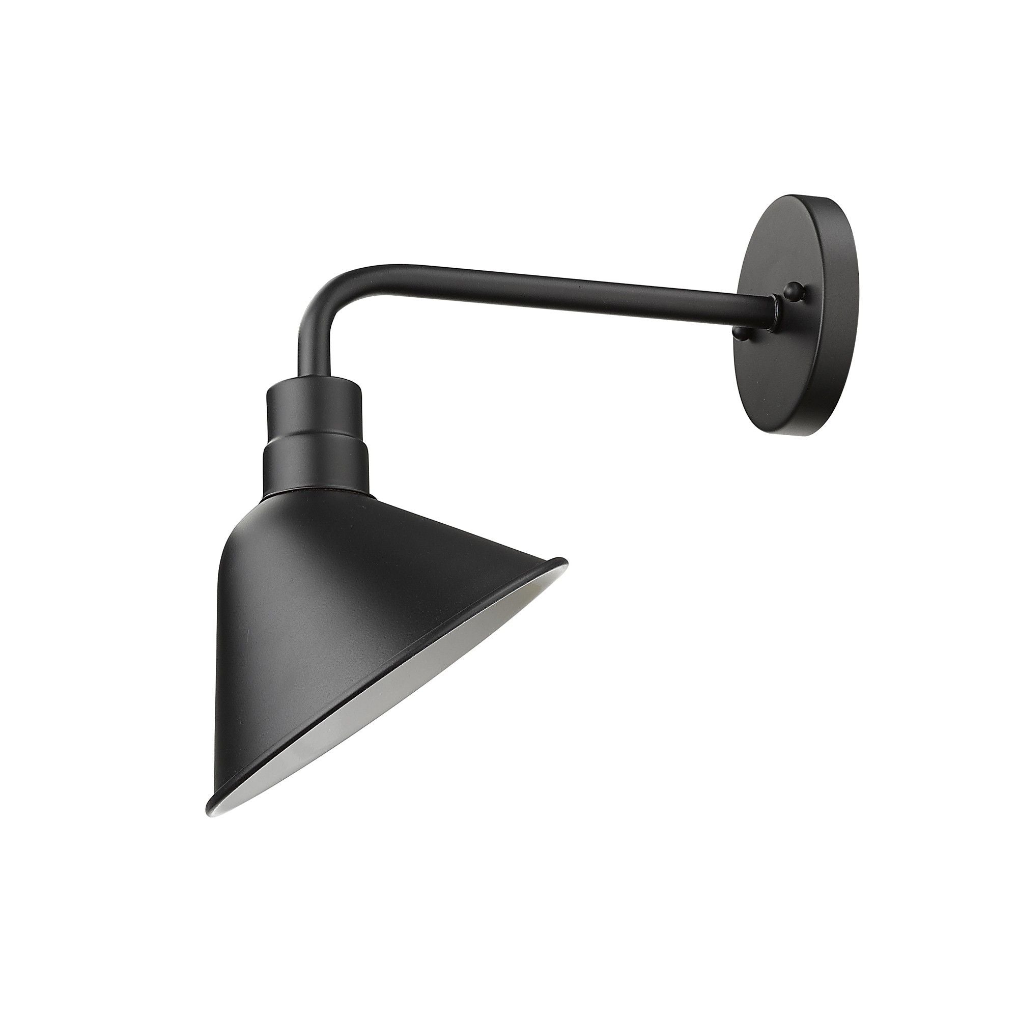 Wide Shade Led Wall Light - Matte Black