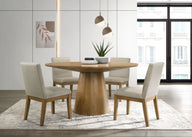 Jasper - Wide Contemporary Round Dining Table Set