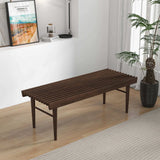 Mia - Mid-Century Modern Bench - Dark Brown by Ashcroft Furniture | Bel Furniture