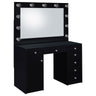 Acena - 7-Drawer Vanity Set With Lighting Black by CoasterEssence | Bel Furniture