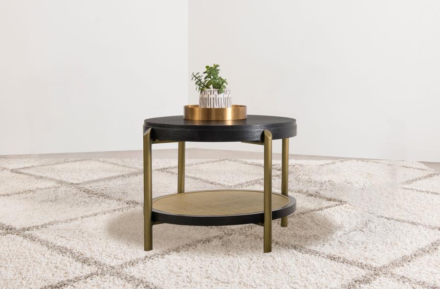 Arini - Round End Side Table With Storage Shelf by Coaster Fine Furniture | Bel Furniture
