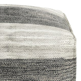 Mathis - Square Woven Outdoor / Indoor Pouf - Gray / White by Simpli-Home | Bel Furniture