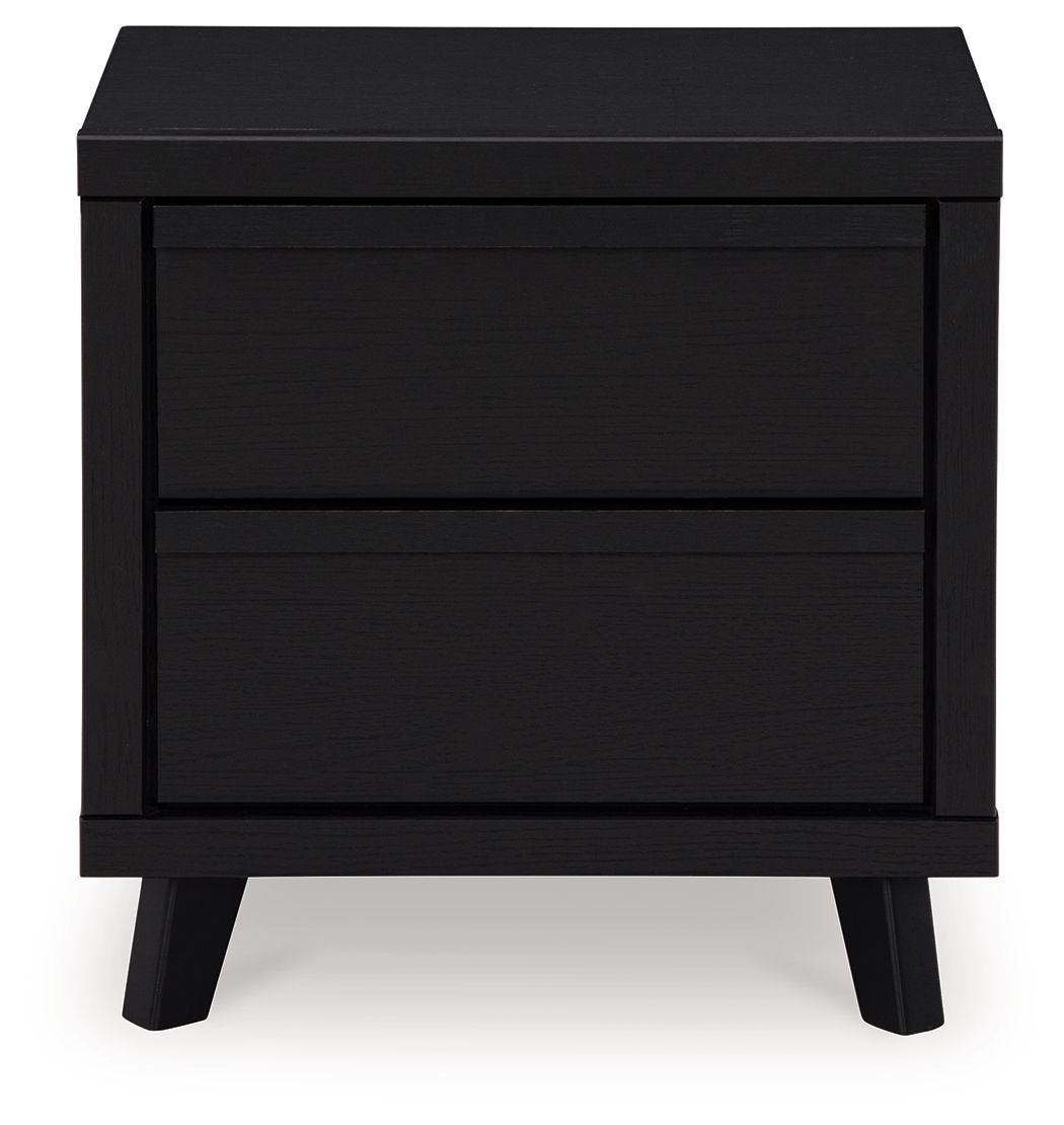 Danziar - Black - Two Drawer Night Stand by Signature Design by Ashley® | Bel Furniture