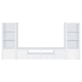 Jude - 3-Shelf Engineered Wood Media Tower - High Gloss White by Coaster Fine Furniture | Bel Furniture
