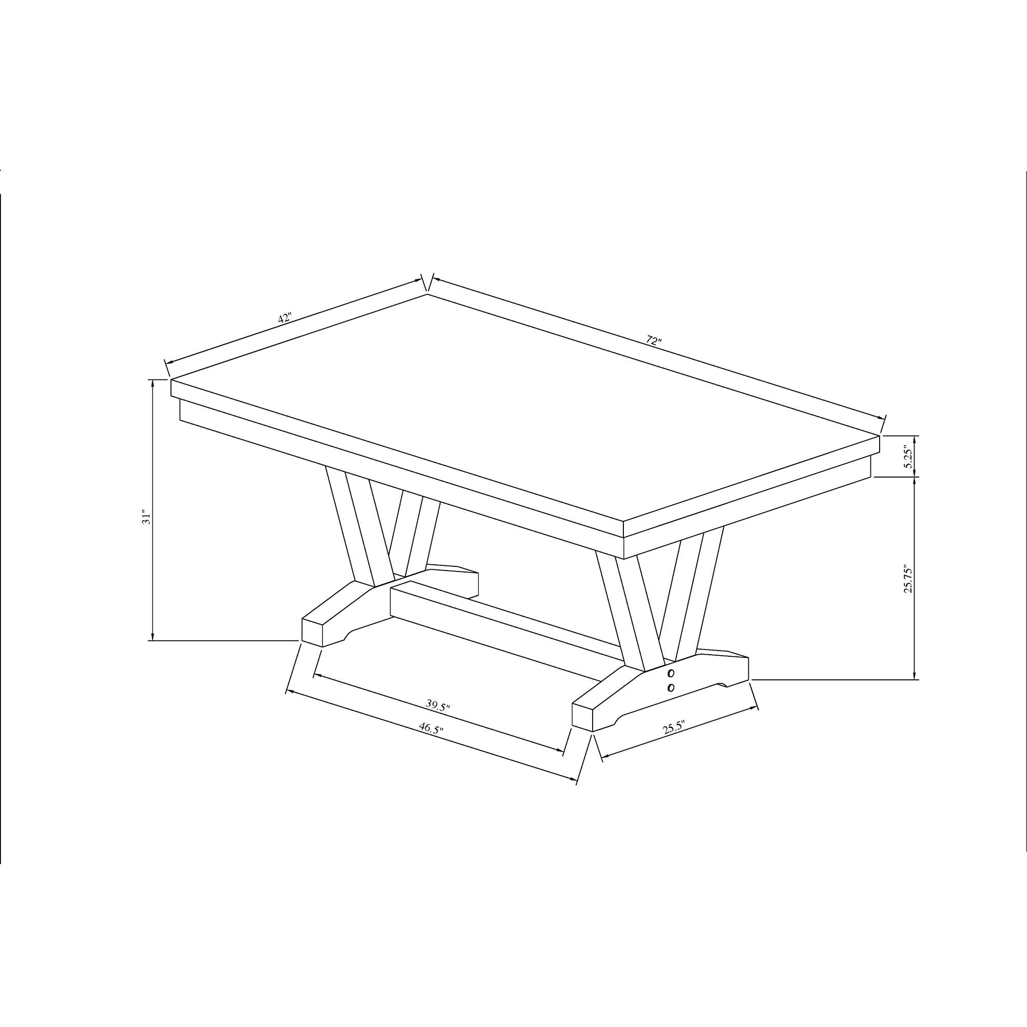 Panda - Dining Table And Trestle Base - Black– BEL Furniture