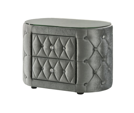 Voltare - Nightstand Gray by Crown Mark | Bel Furniture