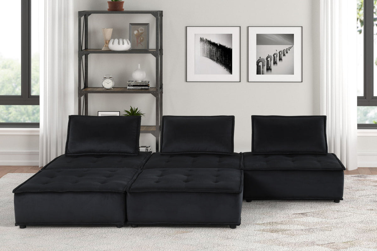 Anna - Stylish Sectional Sofa Ottoman by Lilola Home | Bel Furniture