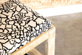 Aiden - Fabric Upholstered Accent Bench - Distressed White by CoasterEveryday | Bel Furniture