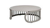 Harper - Indoor/Outdoor Modern Round Coffee Table - Geige Taupe Aluminum by Jennifer Taylor Home | Bel Furniture