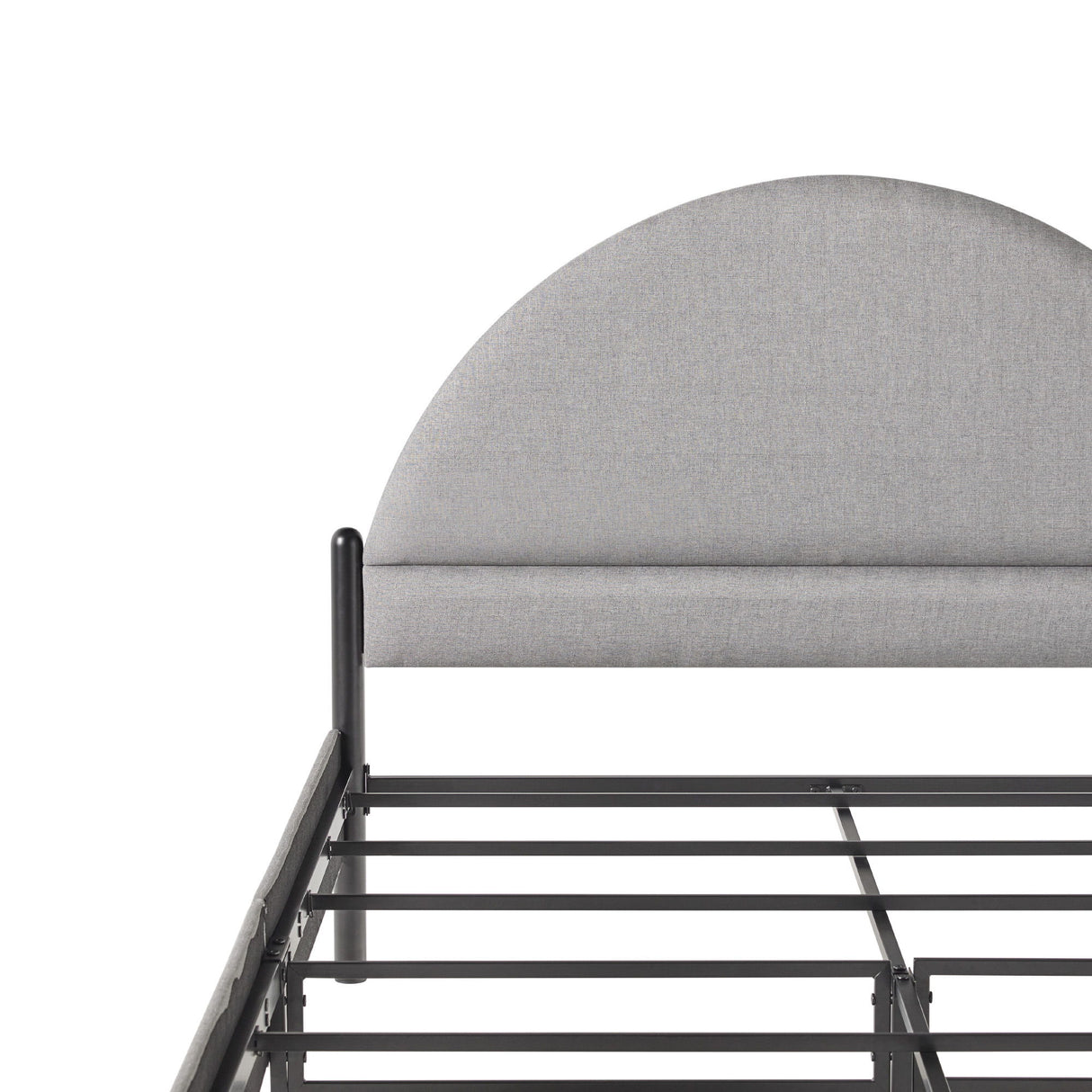 Bed Modern Upholstered Curved Headboard by Walker Edison | Bel Furniture