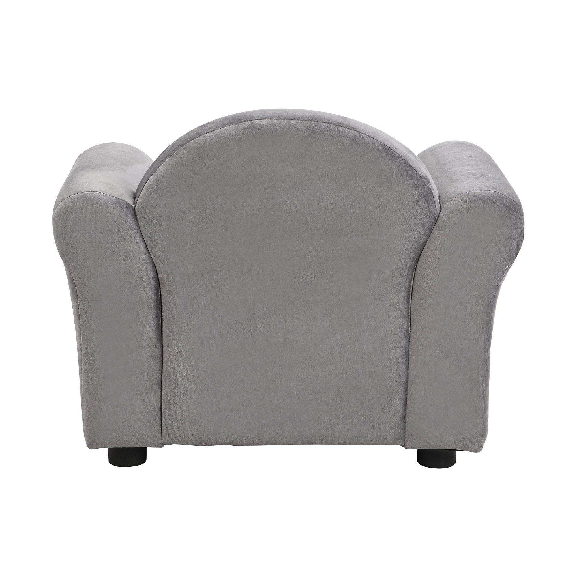 Kids Recliner Chair, Kids Upholstered Couch With Ottoman - Gray