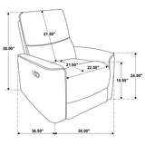 Navarro - Chenille Upholstered Glider Recliner