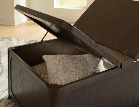 Breckington - Cocktail Table With Storage - Dark Brown - view 6