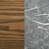 Franklin - 59" Round Dining Table - Gray And Dark Oak