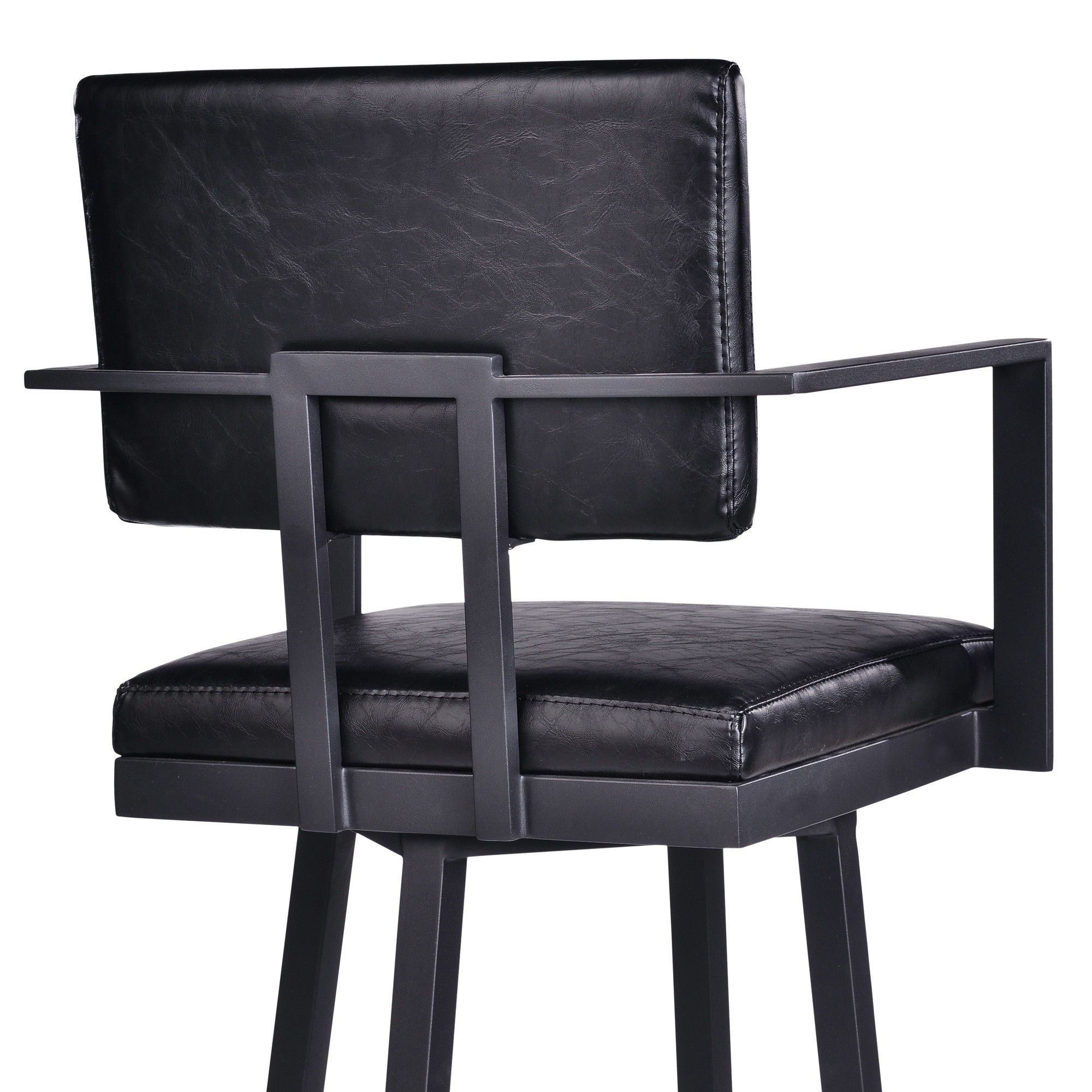 40" Swivel Counter Height Bar Chair - Black