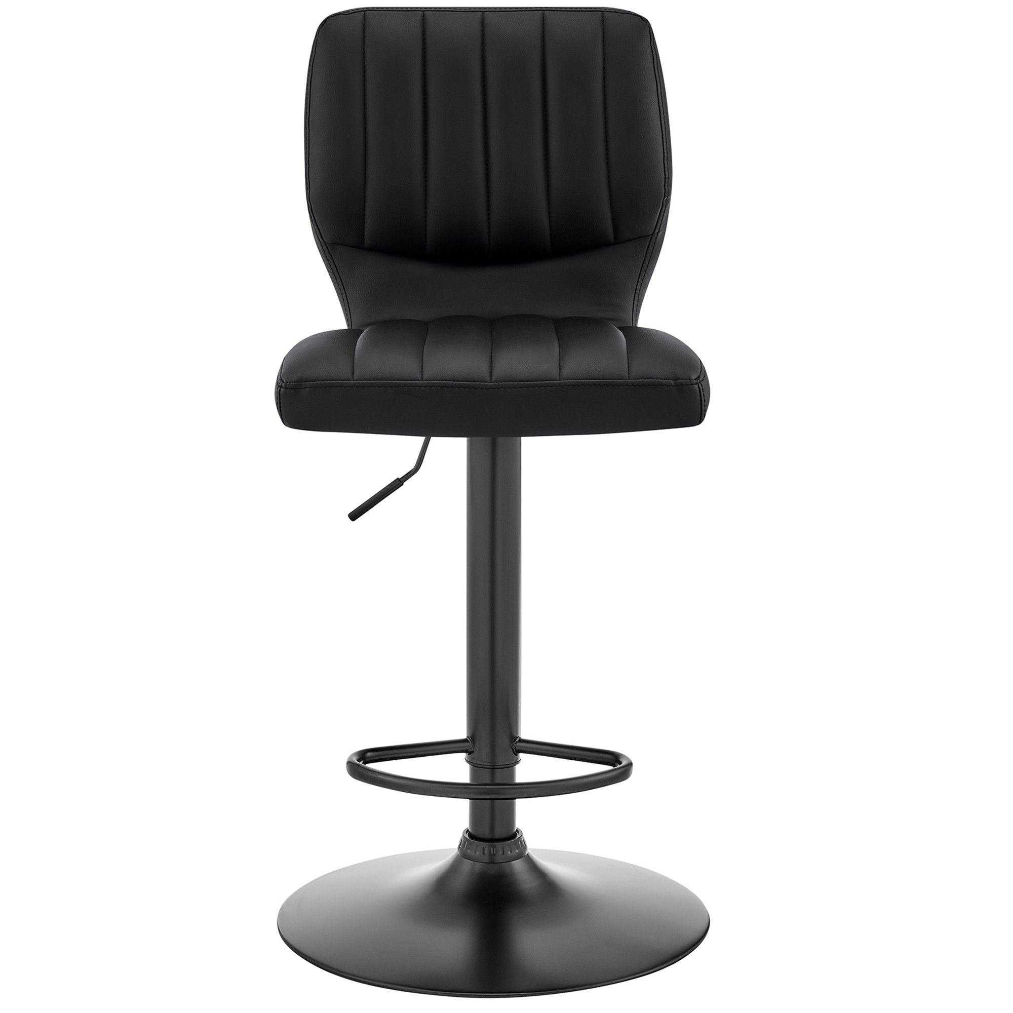 46" Swivel Adjustable Height Bar Chair - Black