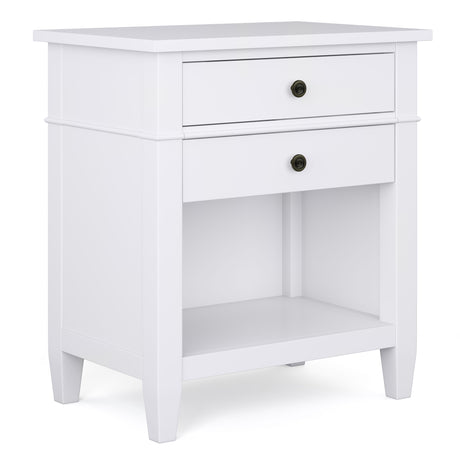 Carlton - Bedside Table, Handcrafted White by Simpli-Home | Bel Furniture