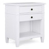 Carlton - Bedside Table, Handcrafted White by Simpli-Home | Bel Furniture