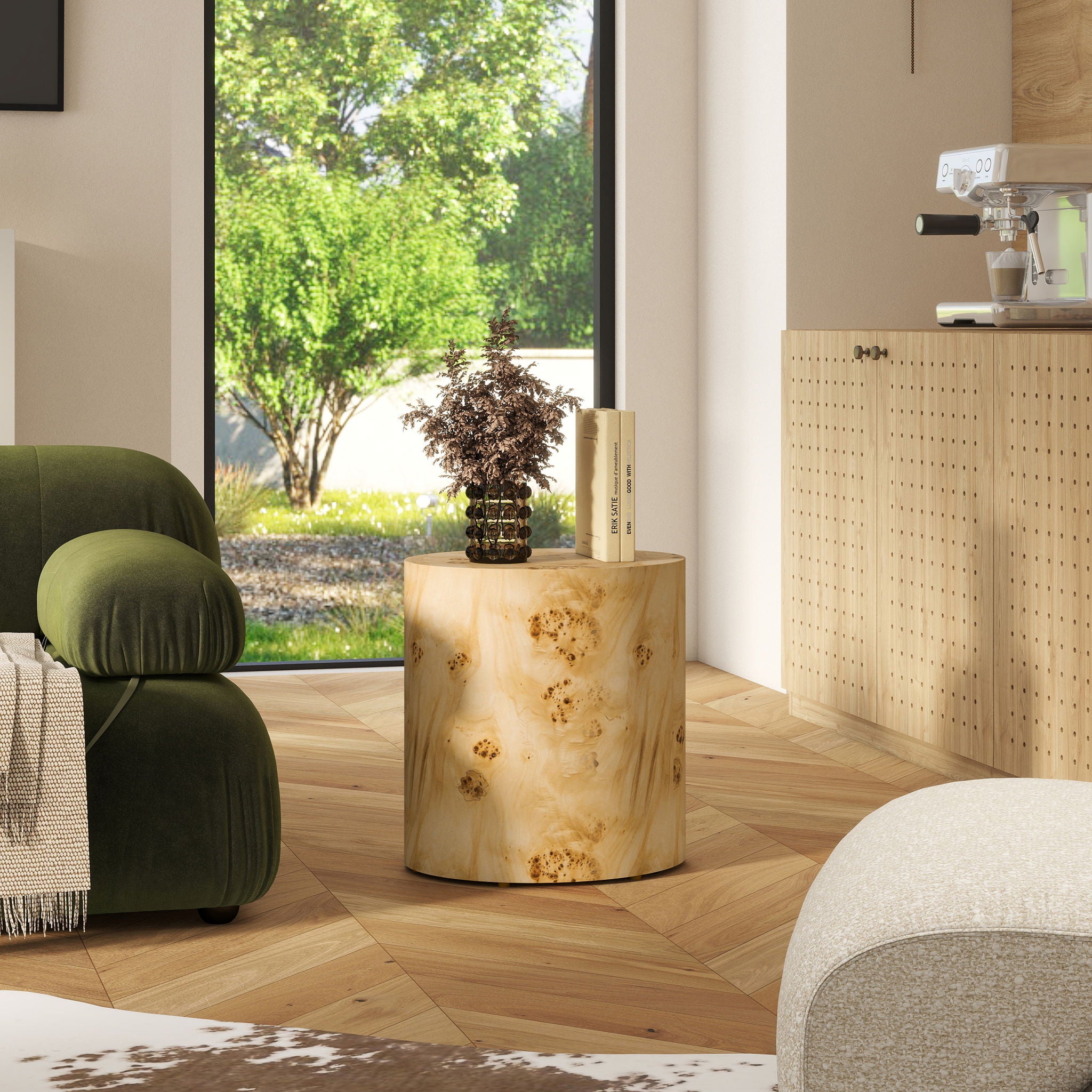 Nebula - Accent Oval Pillar Side Table - Side Tables by Jennifer Taylo