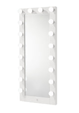 Luxo - Tall Lighted Drawer Vanity Mirror - White