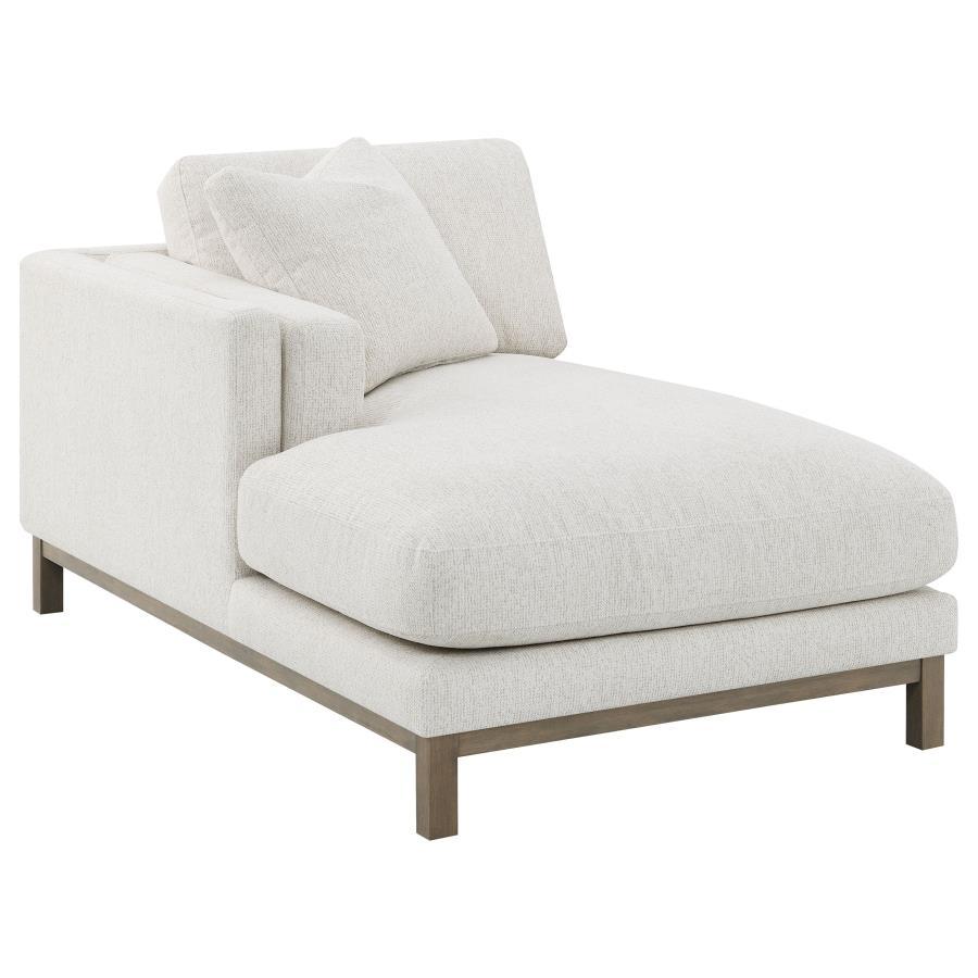 Geneva - Boucle Upholstered Sectional Chaise Sofa - Sand by Coaster Fine Furniture | Bel Furniture