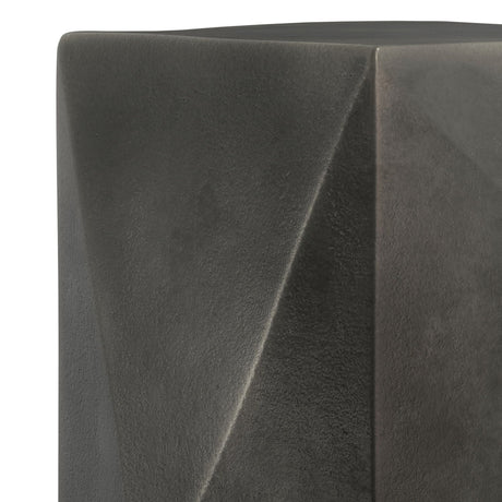 Danner - Cast Aluminum Side Table - Black by Simpli-Home | Bel Furniture